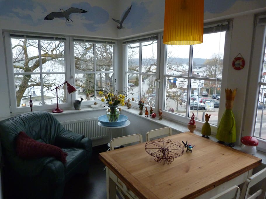 Veranda mit Blick auf Schmachter See und Ostsee