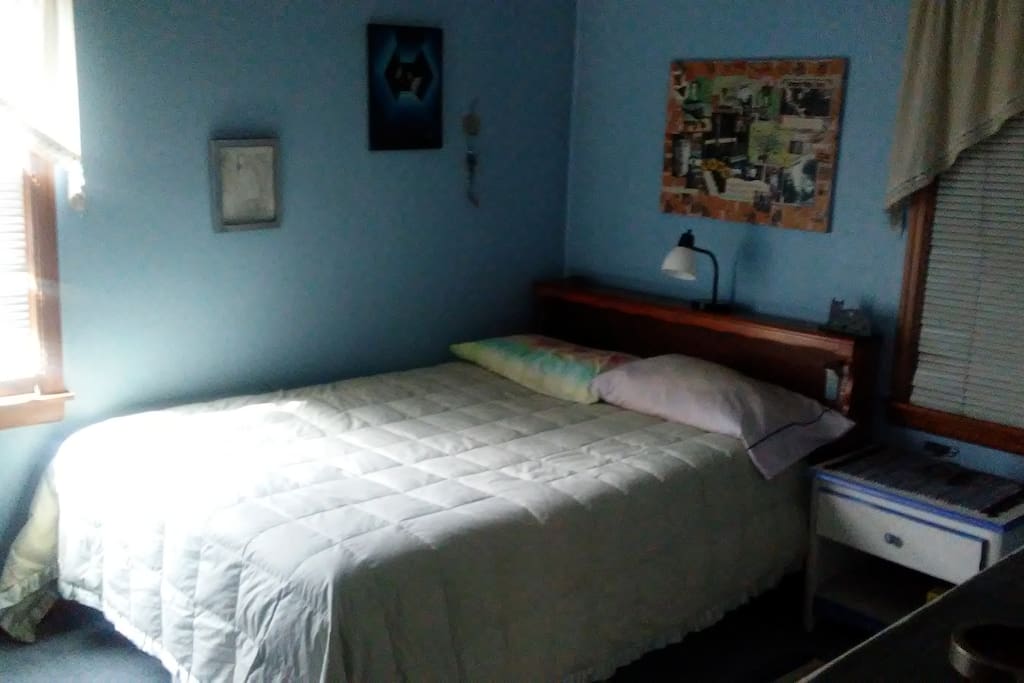 The bedroom.