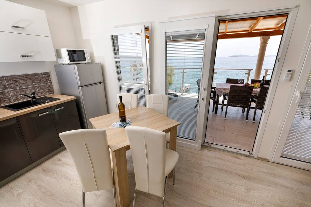 Kitchen with living room