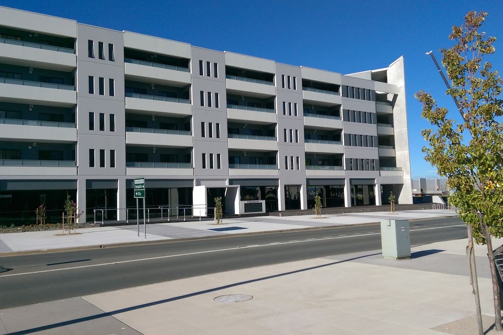Front facade of the apartment building