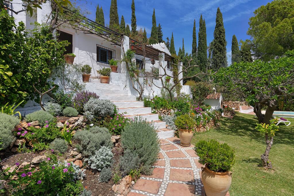 Steps to the villa