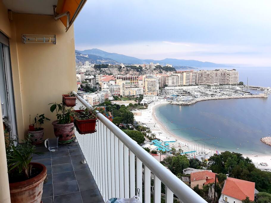 Balcony in the evening, bedroom end.