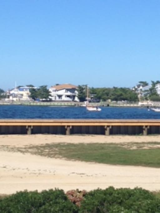 Beautiful bay views from spacious deck right off living room