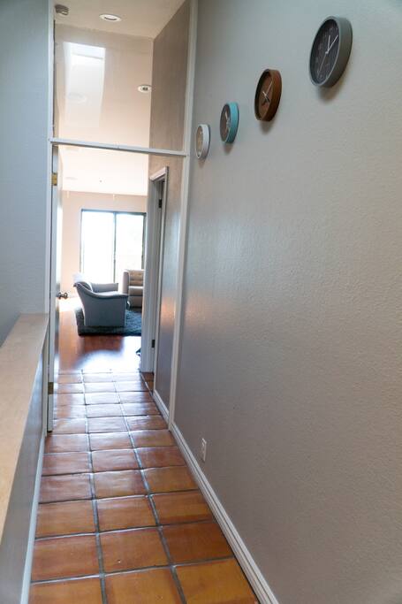 View from the main entry into your 2bedroom / 2bathroom flat. You have locked entry and the hallway is semi-private.