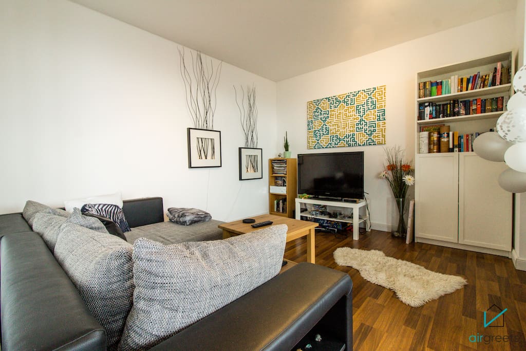 The living area is very spacious & provides a cozy atmosphere.
