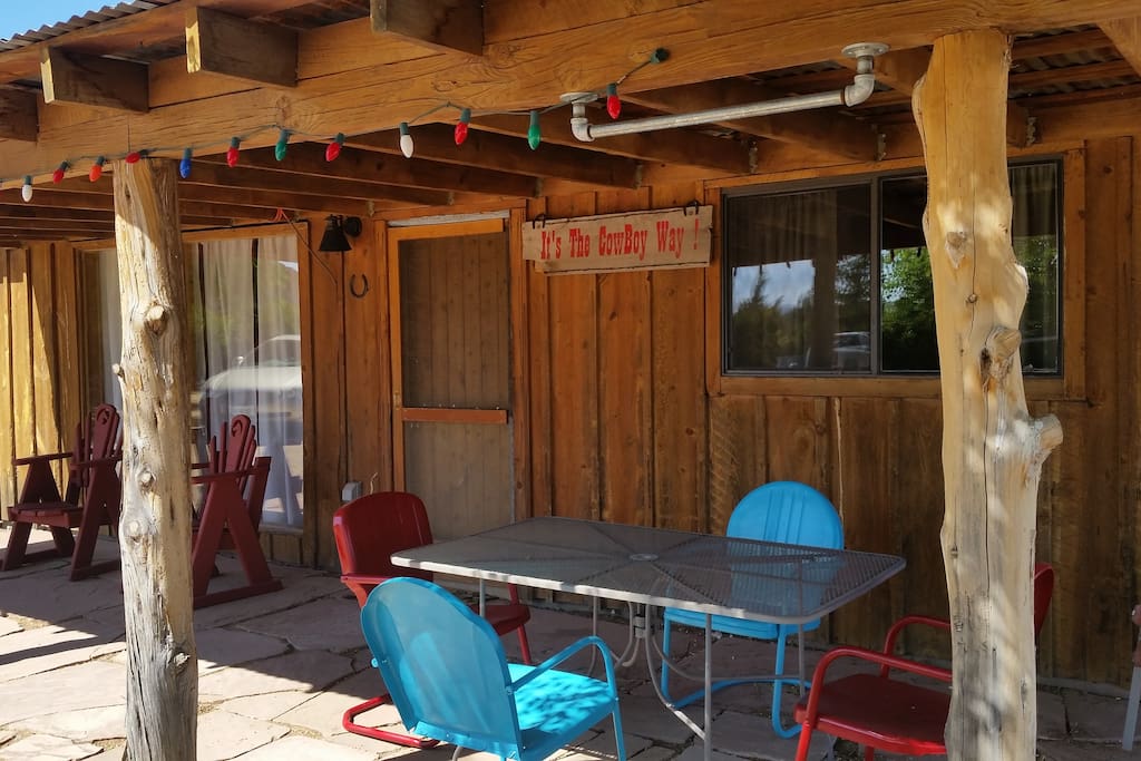 The porch for coffee or meals