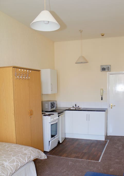Kitchen area in room