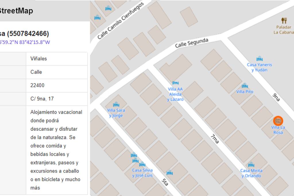 En Google Maps: 22°36'59.2"N 83°42'15.8"W