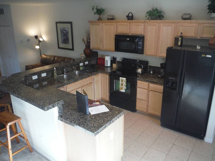 Full view of spacious kitchen