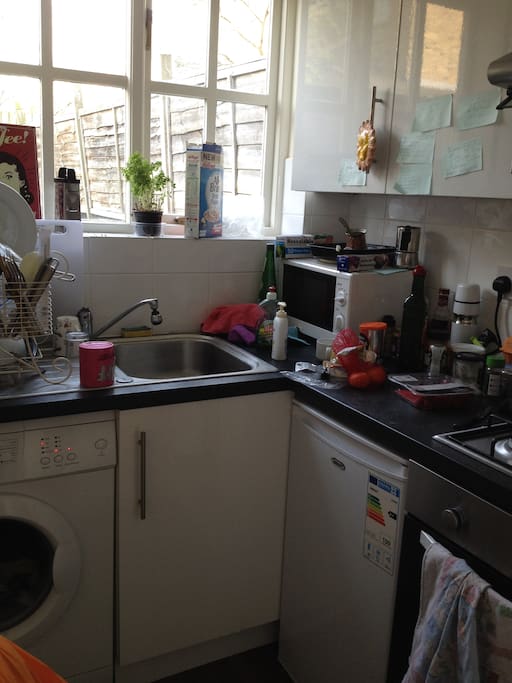 Fully equipped kitchen shared with permanent occupant