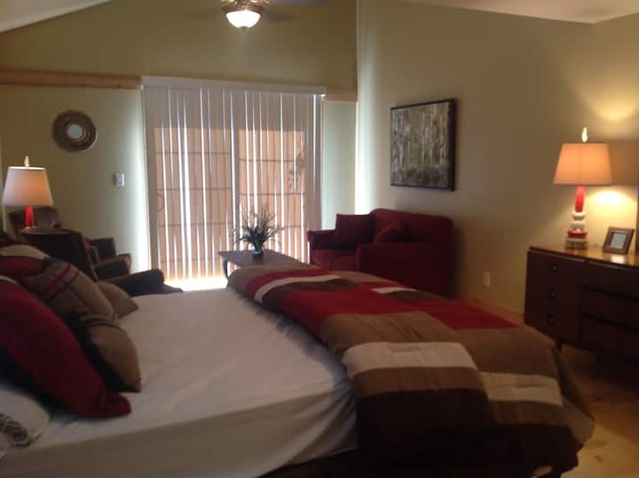 Bedroom 2 has a Queen size bed and a twin size sleeper sofa, we have a privacy screen in the the room if you want to use it. There is also a toddler bed that can be moved to any room