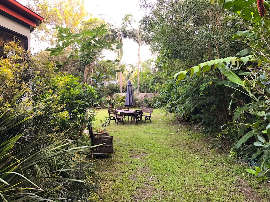 lush garden surrounds