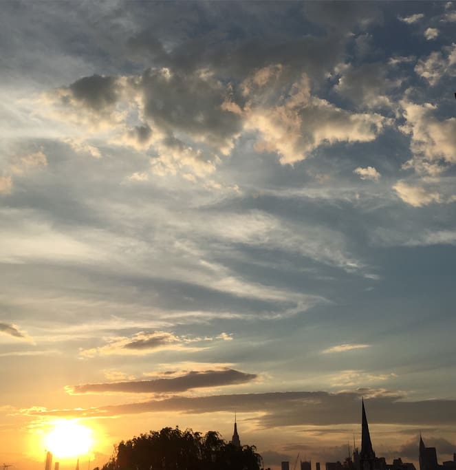 Watch the sunset on your private deck
