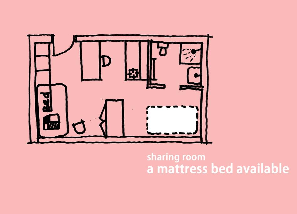 sharing floor -- You need a bed and clean.