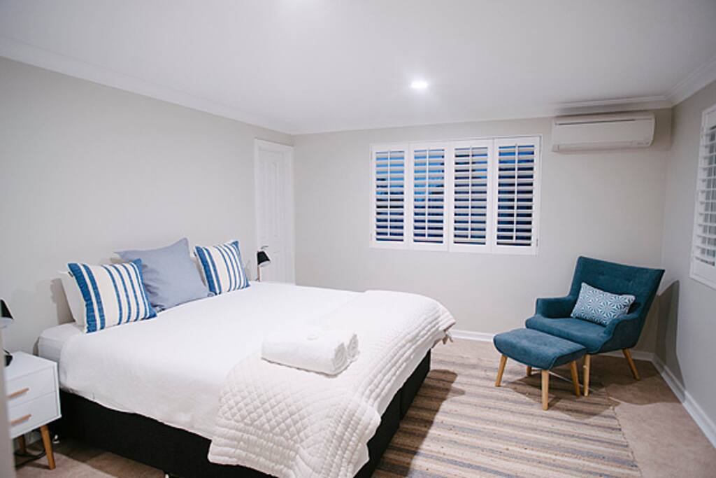 Master Bedroom with walkin Robe and ensuite bathroom on 1st floor.