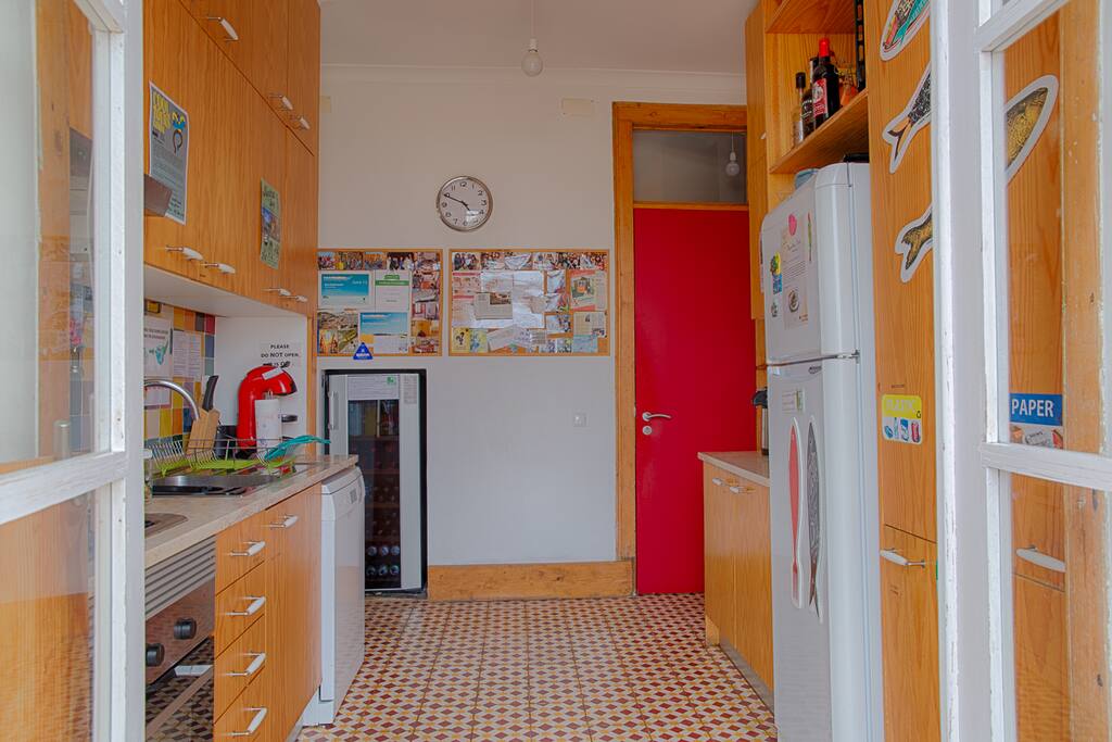 common kitchen with free coffee and tea