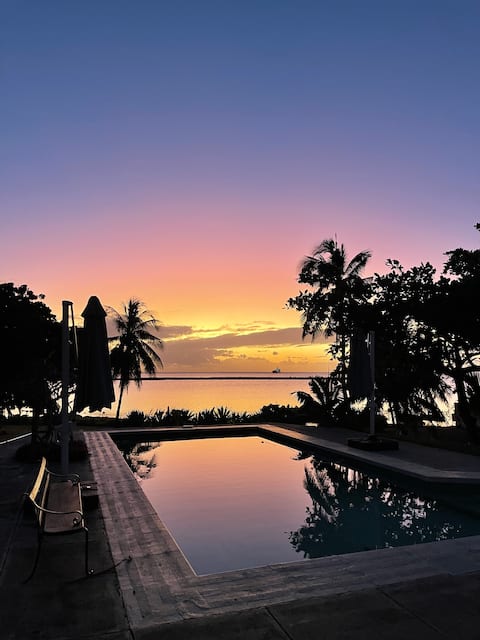 Private 2 bedroom beachfront villa with pool.