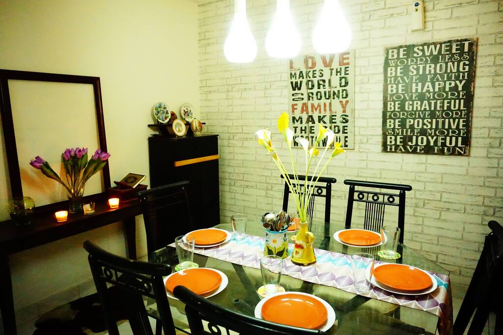 Dining area with cafe feel