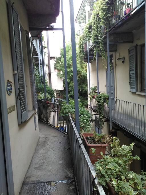 balcony in the yard at first floor