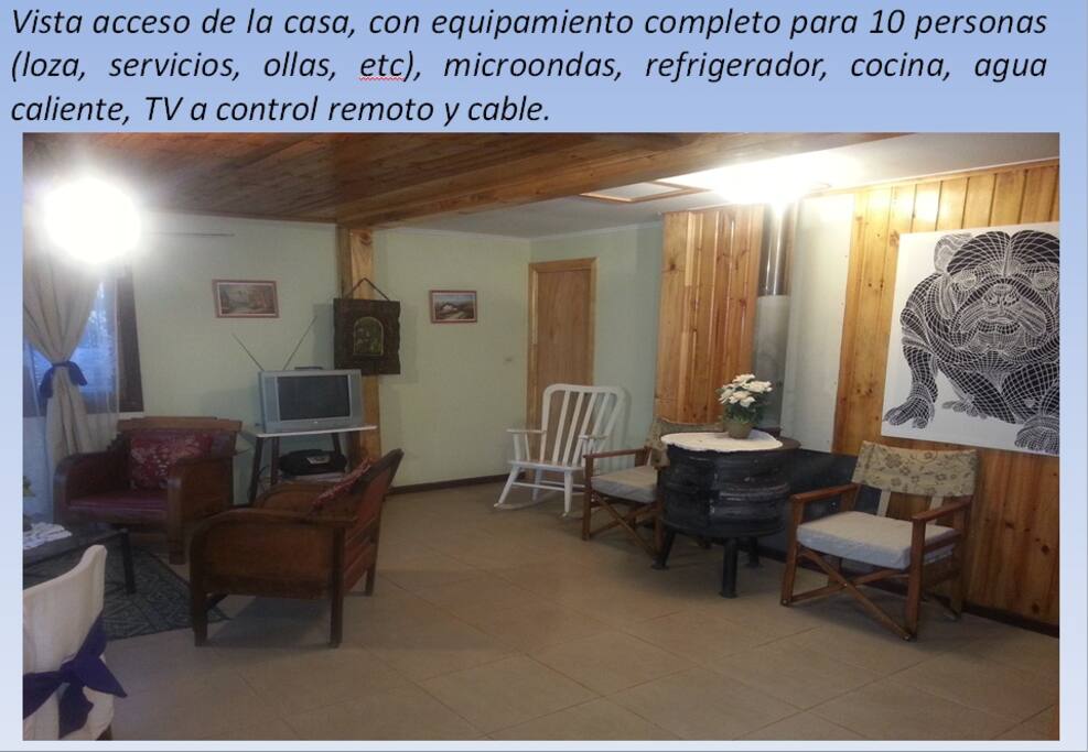 Agradable chimenea