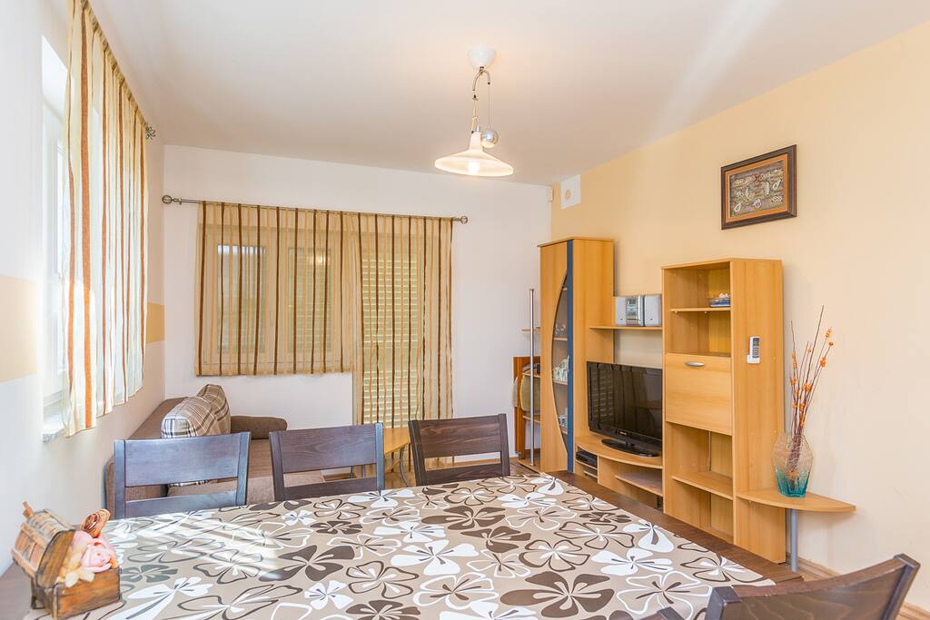 Living room combined with kitchen