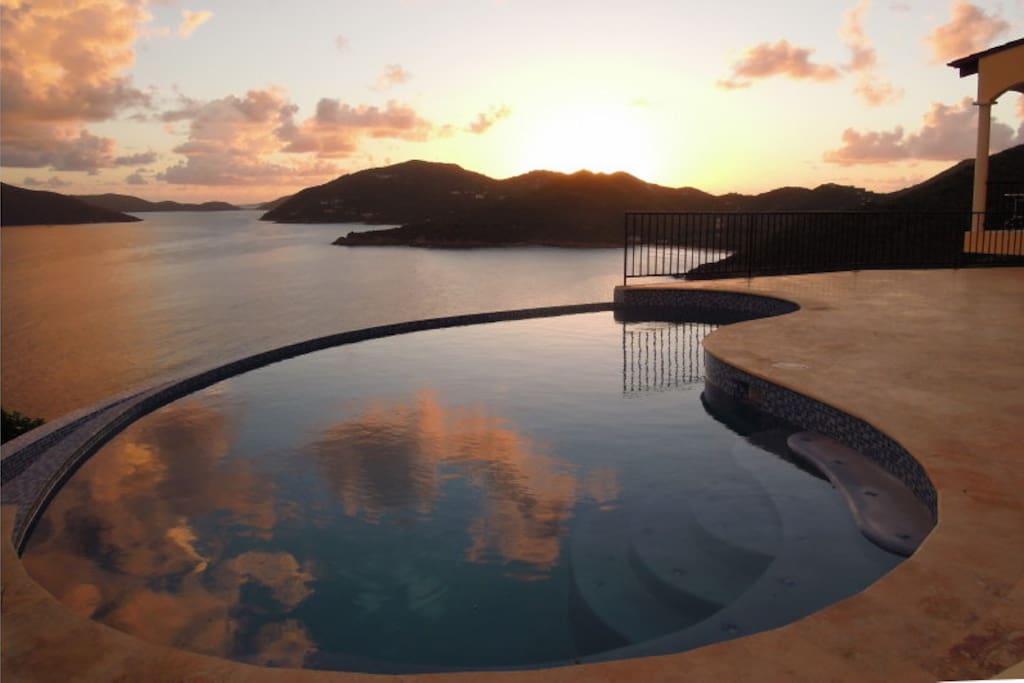 Sunset at Tortola, BVI villa