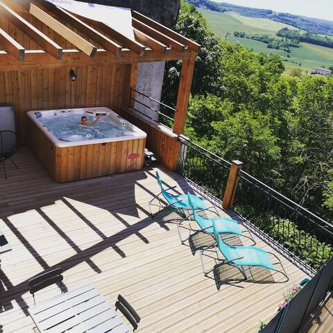 Maison de la Rose, exceptional view, XXL JACUZZI