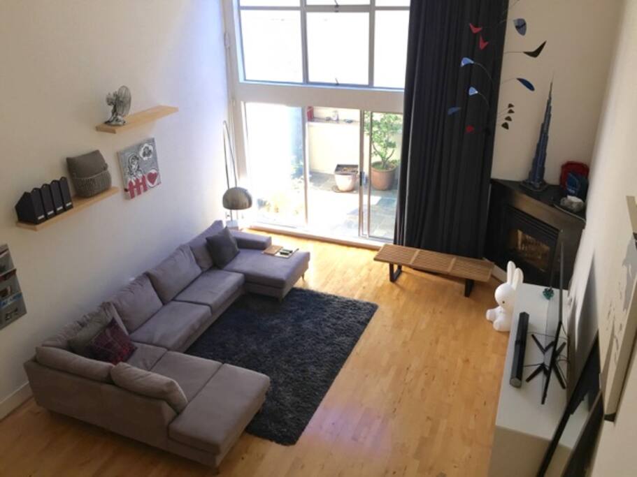 Main living area with 2-person sectional.