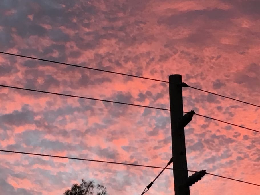 Sunset taken from the front porch One week ago (unaltered)