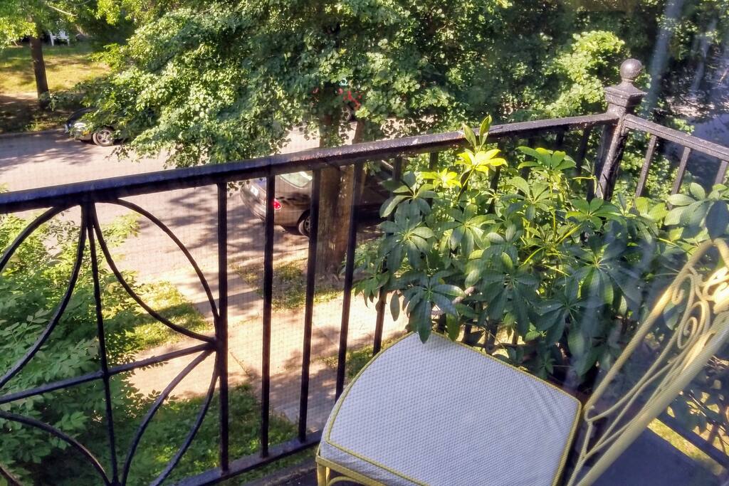 Balcony offers a lovely lookout & space for two to sit comfortably