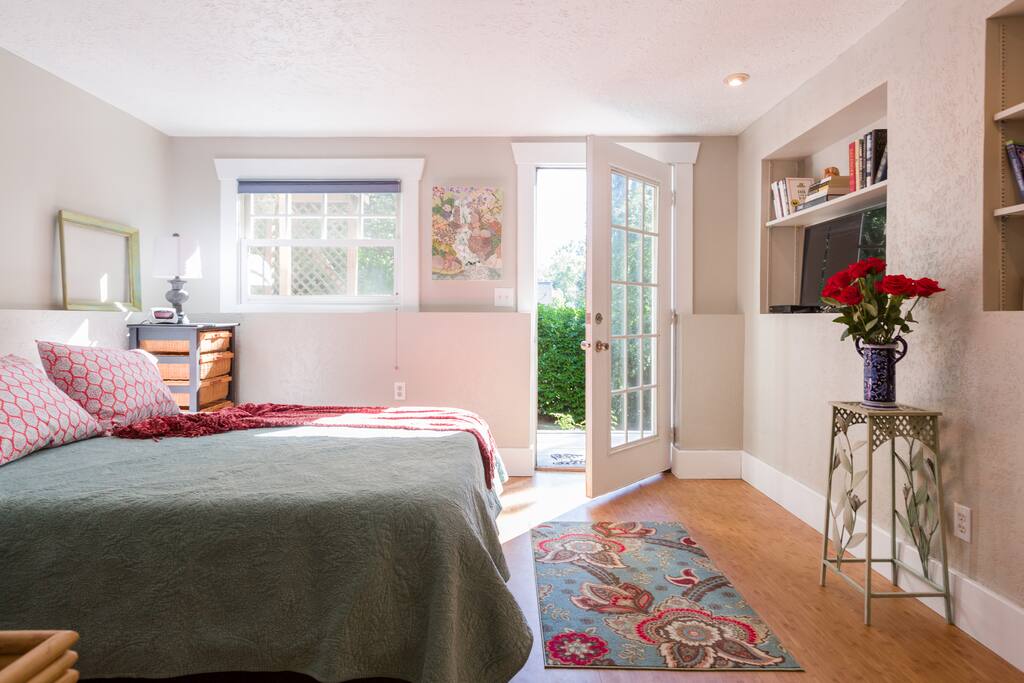 Spacious, but cozy bedroom, with luxurious memory foam queen bed.
