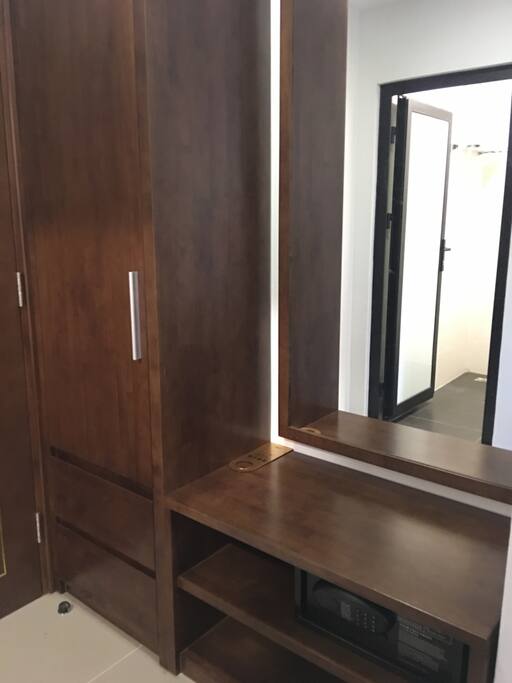 Wardrobe with full length mirror