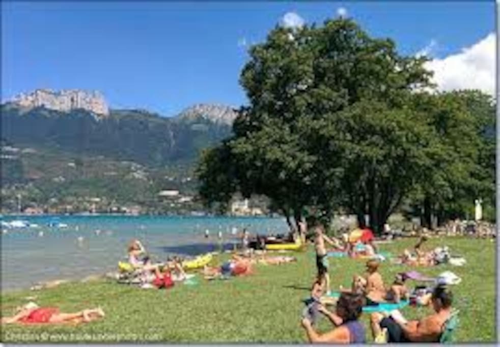 La plage et le club de voile à côté