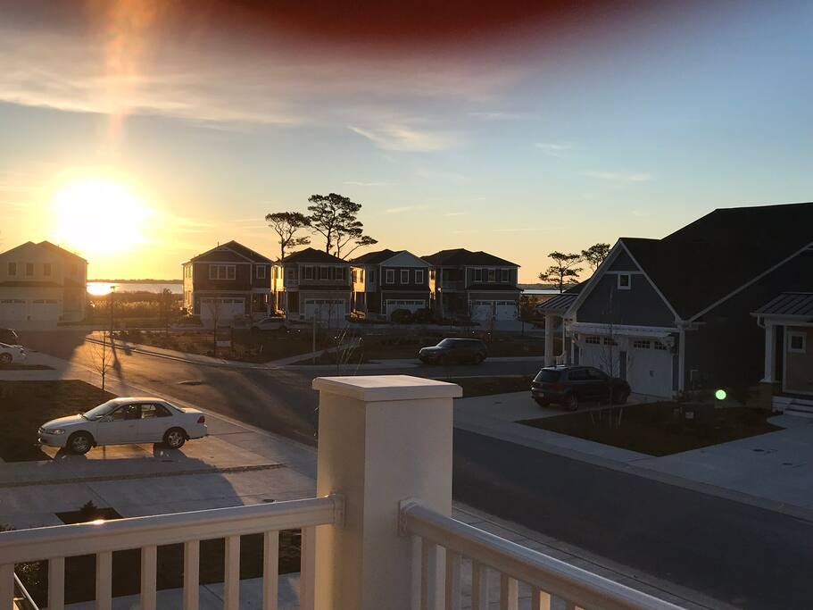 View of the Little Assawoman Bay from upstairs deck