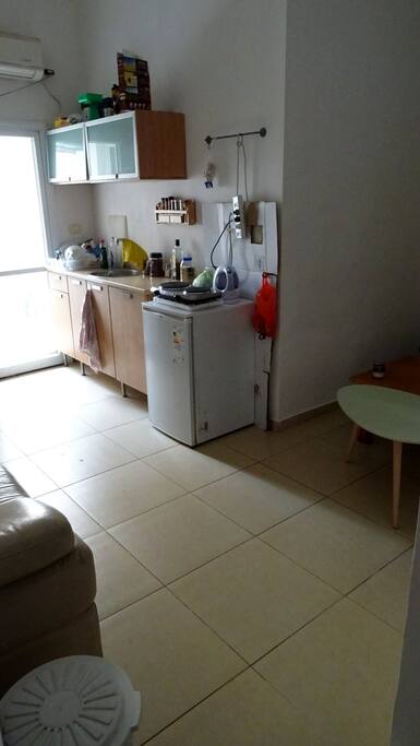 the kitchen