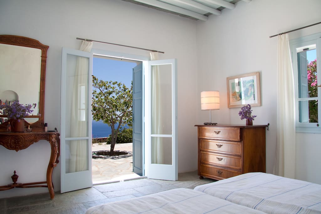 The master bedroom opens onto the terrace