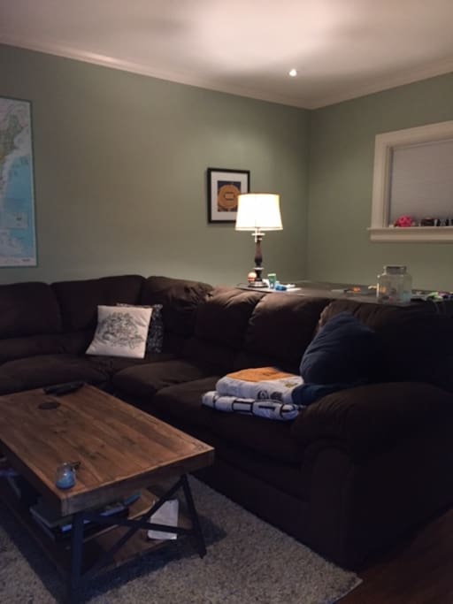 Living room with sectional couch