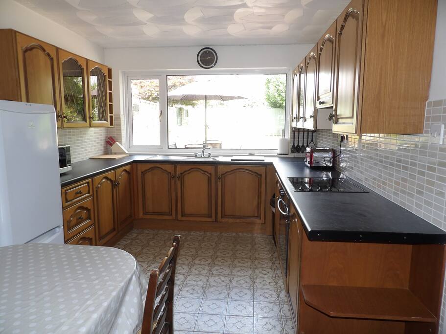 kitchen with dining area.