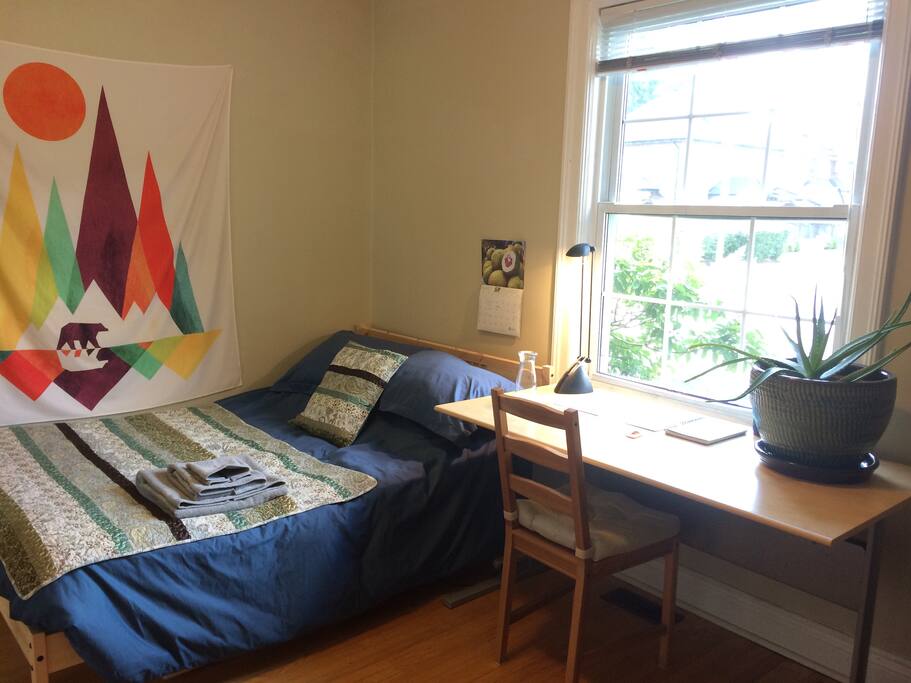 Bright and airy, your room has lots of natural light and overlooks Lawrence Avenue East.