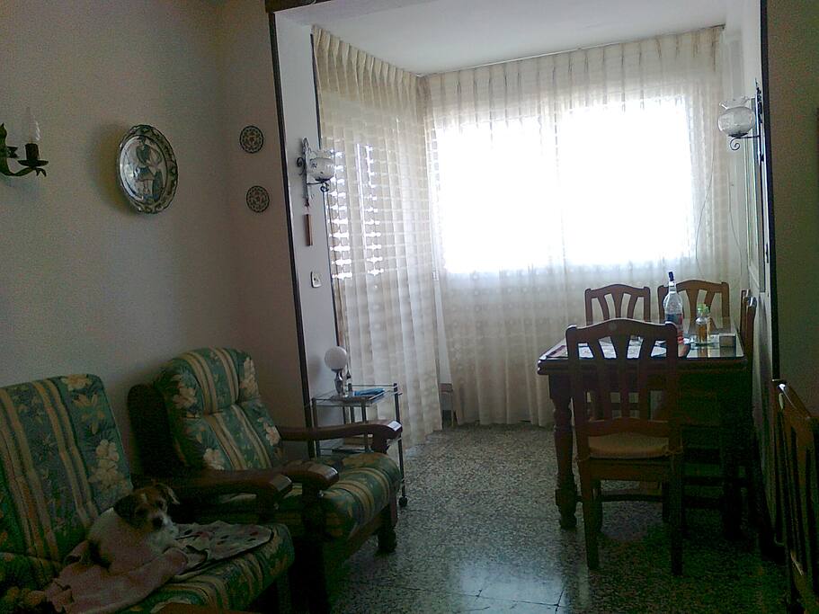 el comedor da al espacio exterior con mucho sol
