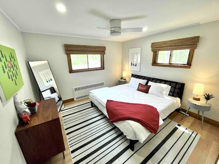 A very comfortable king bedroom is on the main level. 