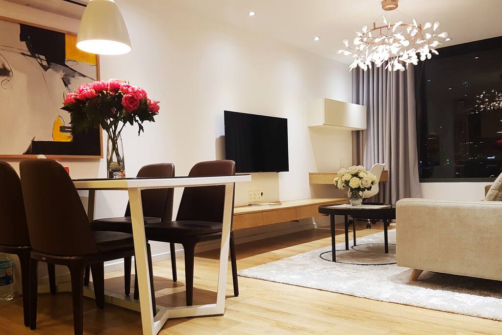 Living room and kitchen
