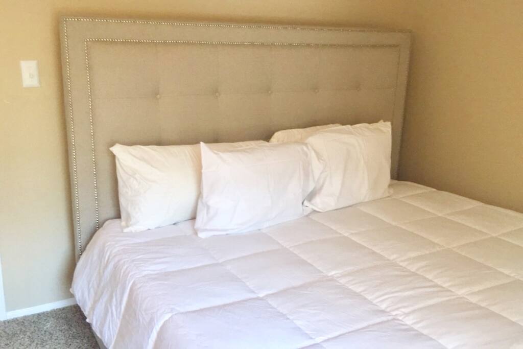 Clean white sheets provided