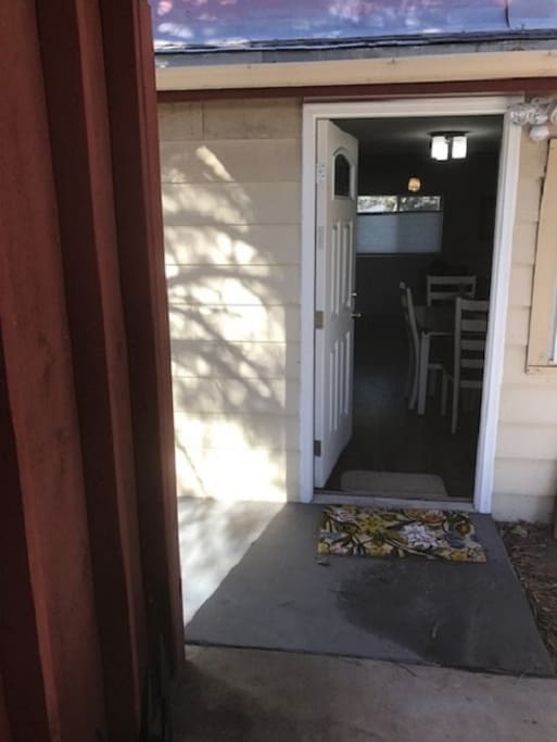 Entrance from the carport