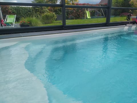 beachfront villa, indoor pool and spa day