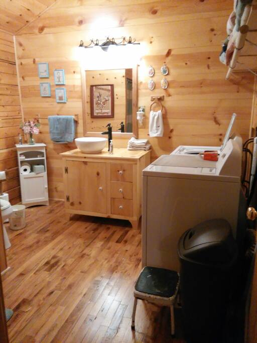 the bathroom