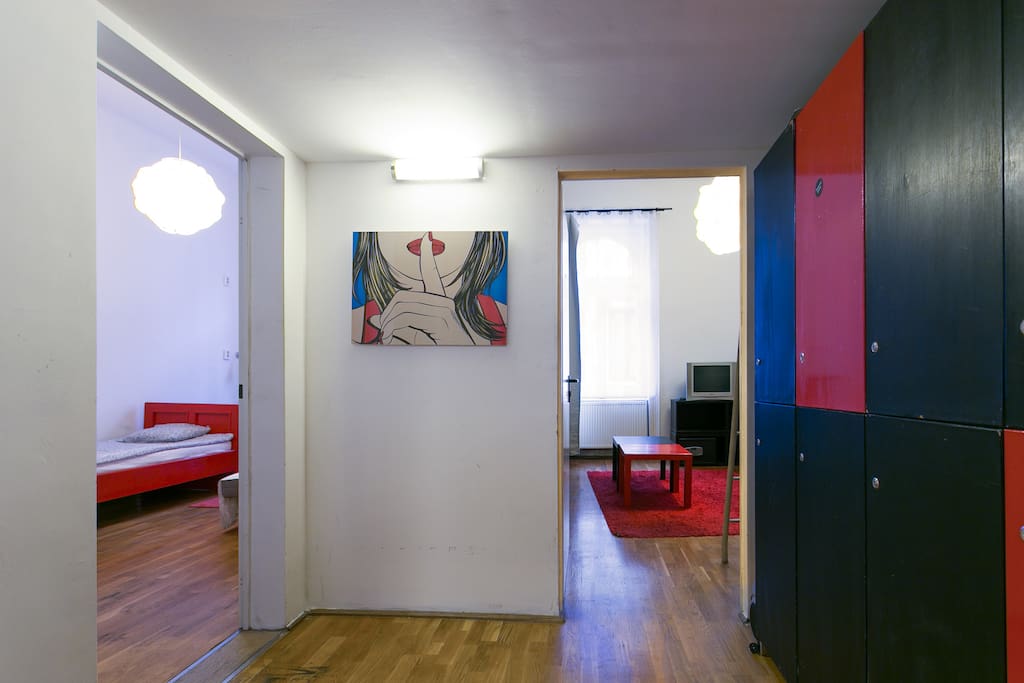 Entrance to the rooms