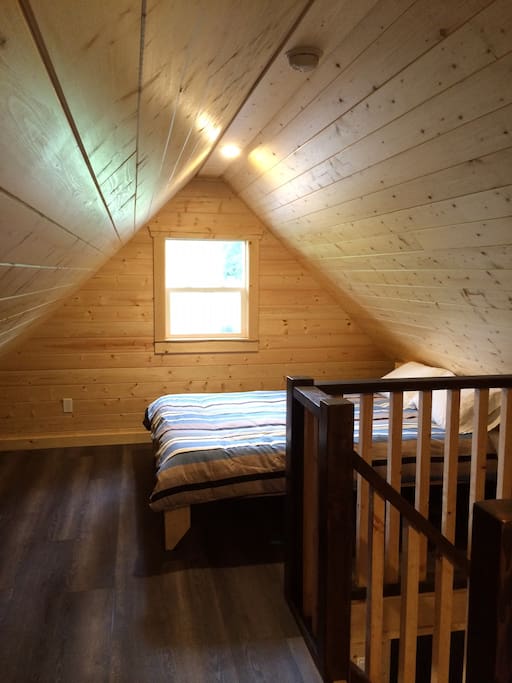 The loft with a Queen bed.