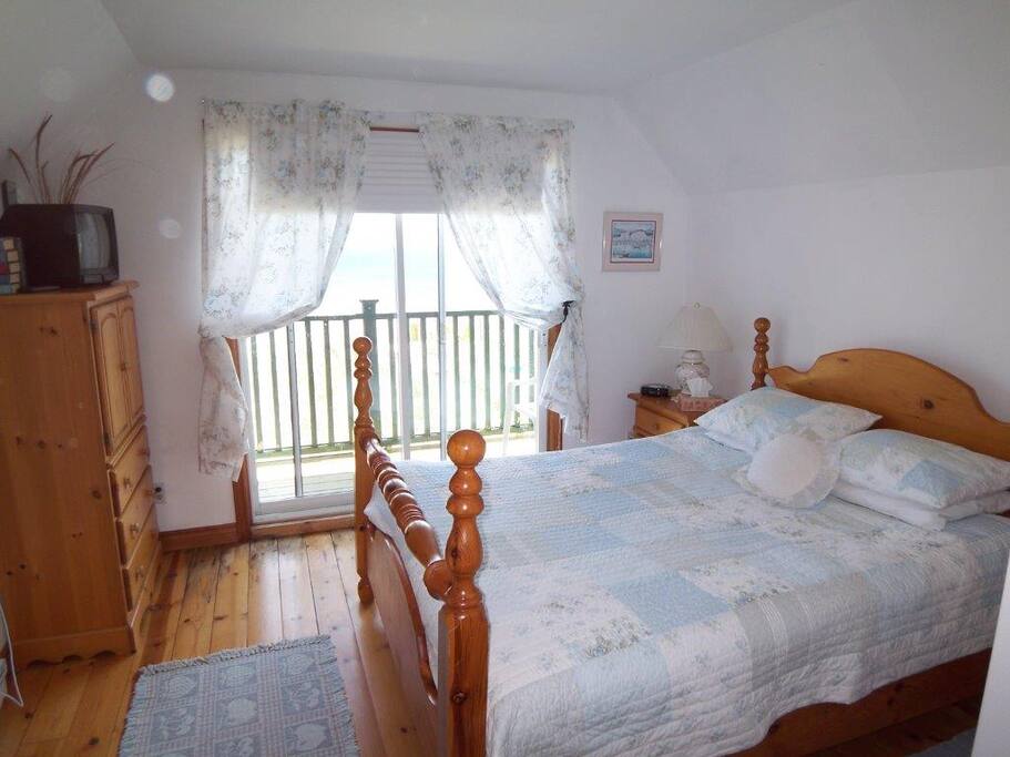 Master bedroom with deck
