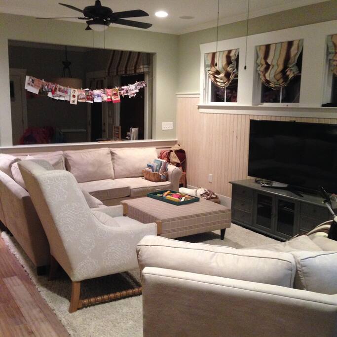 Family Room- smart TV with Netflix/Amazon Prime, DVD player.
